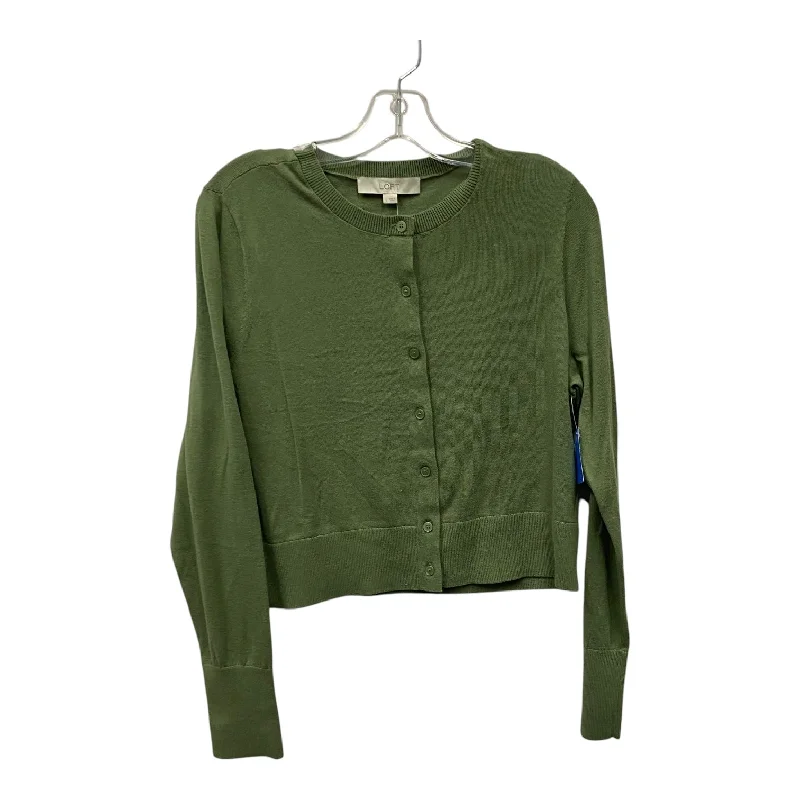 Women's Cap Sleeve SweatersSweater Cardigan By Loft In Green, Size:L