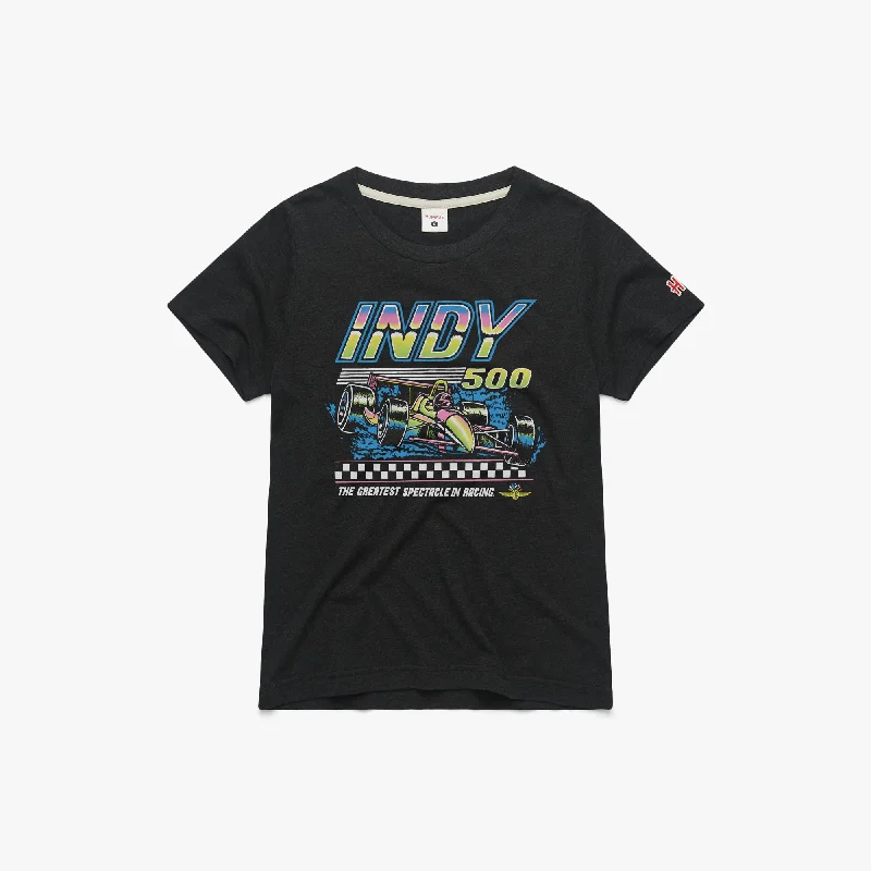 Women's Blouse with Long LengthWomen's Indy 500 The Greatest Spectacle In Racing Neon