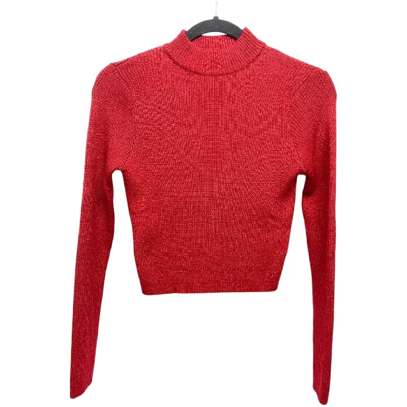 Women's Silk Blend SweatersSweater By Say What In Red, Size: M