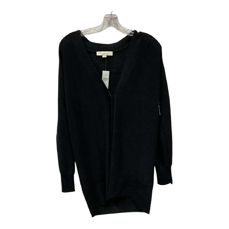 Women's Puffed Sleeve SweatersSweater Cardigan By Loft In Black, Size:L