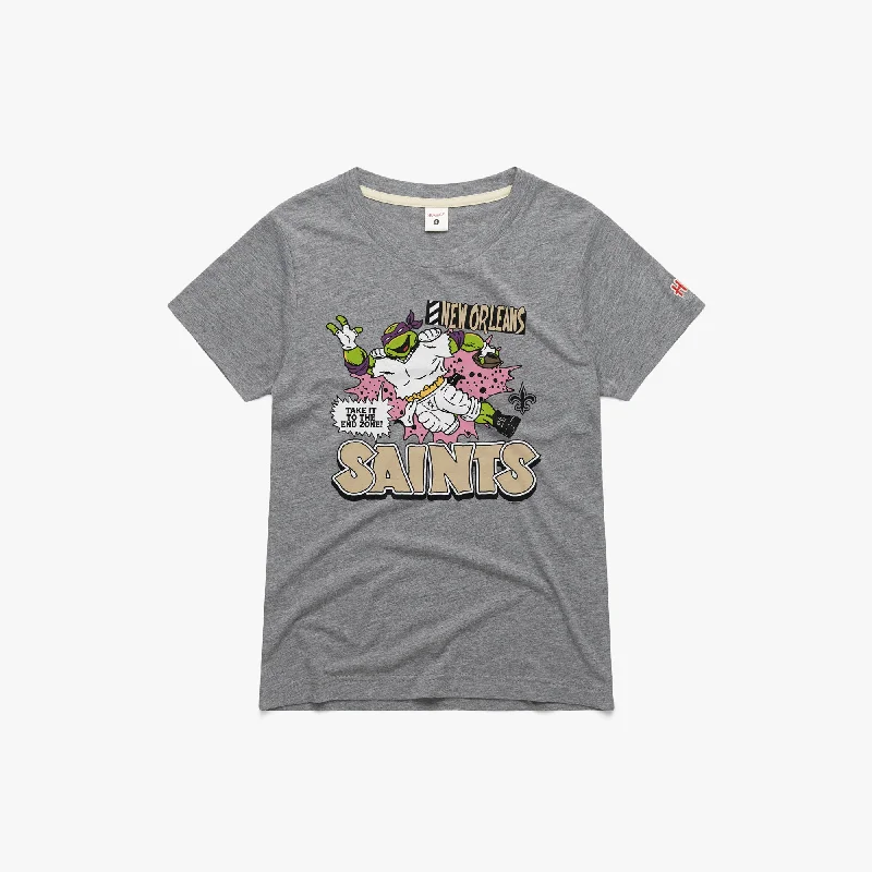 Women's Blouse with Narrow CollarWomen's TMNT Donatello x New Orleans Saints