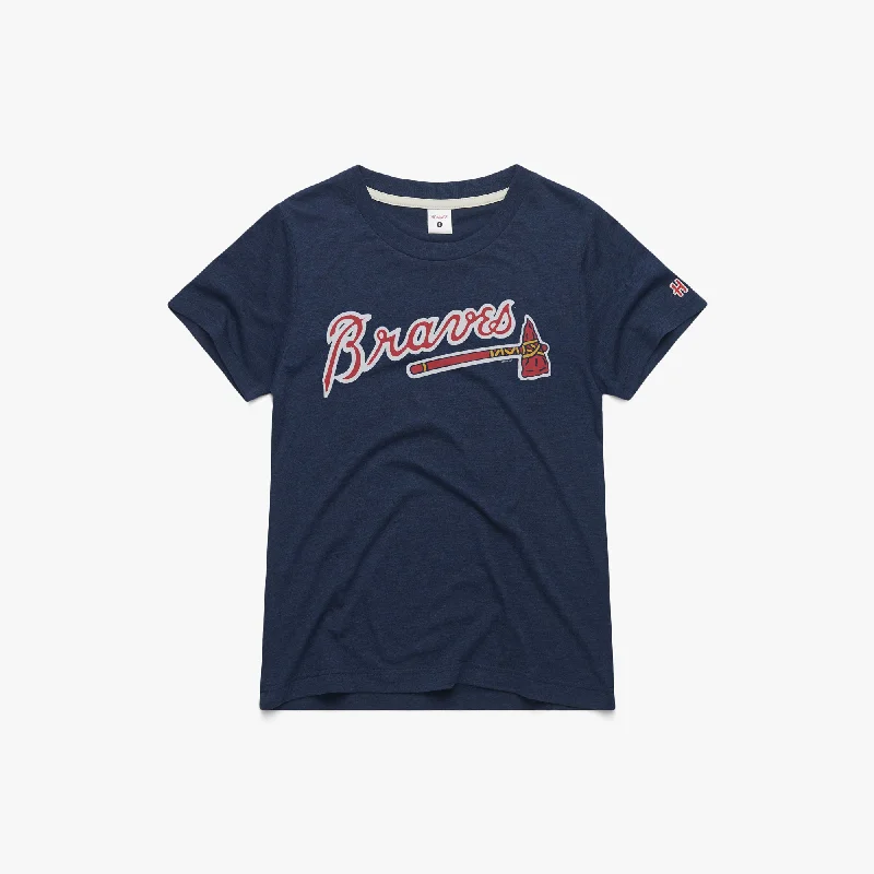 Women's Blouse with Mandarin CollarWomen's Atlanta Braves