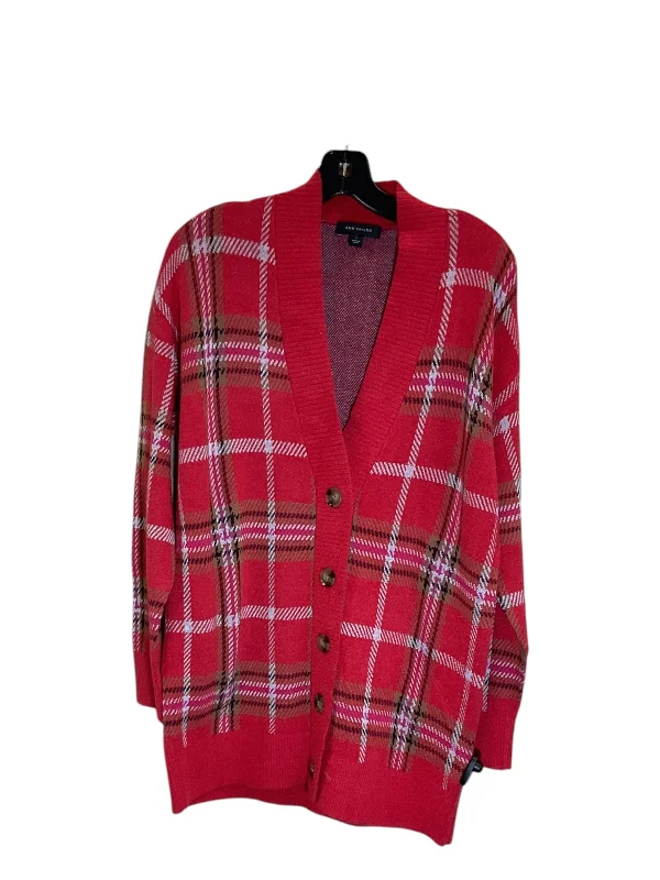 Women's Norwegian SweatersSweater Cardigan By Ann Taylor In Red, Size: L