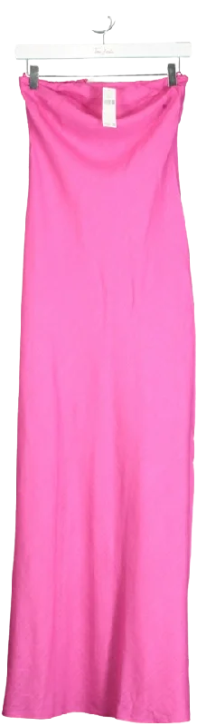 Women's Low Collar SweatersAnthropologie Pink The Fleur Strapless Linen-blend Maxi Slip Dress UK 8