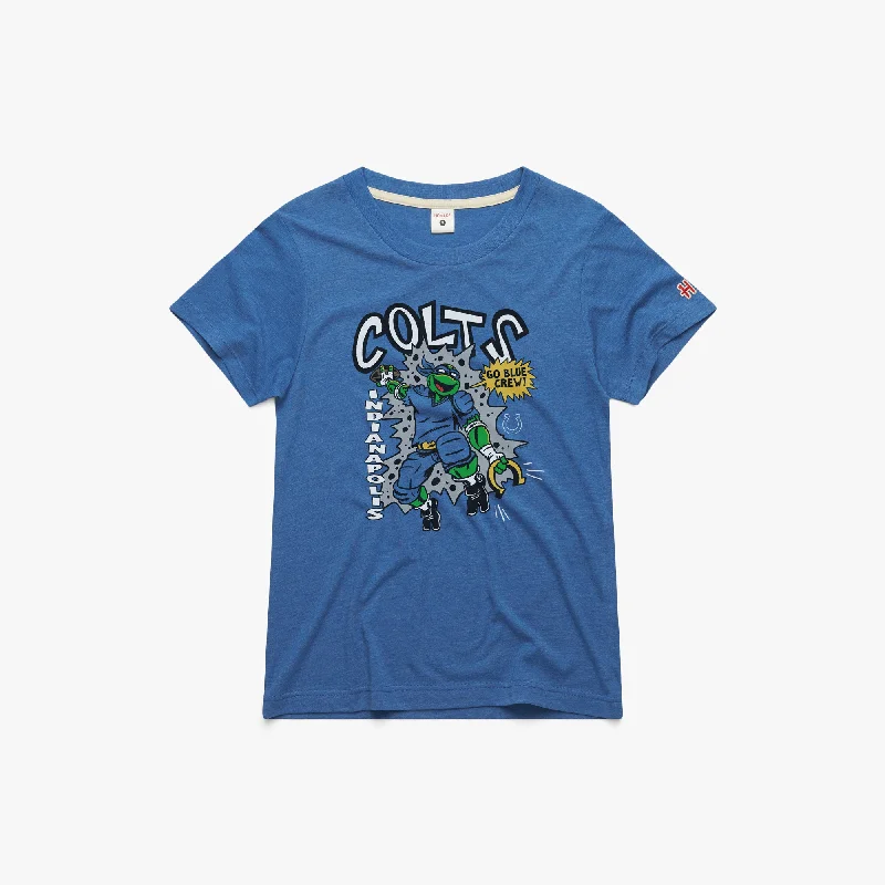 Women's Blouse with Puffed SleevesWomen's TMNT Leonardo x Indianapolis Colts