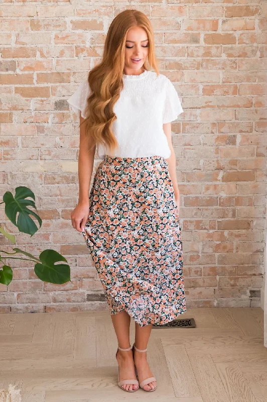 Women's Fashionable SkirtsAlways Included Floral Modest Skirt