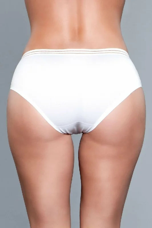 eco-friendly underwear made from sustainable materials1848 Roxy Panty White