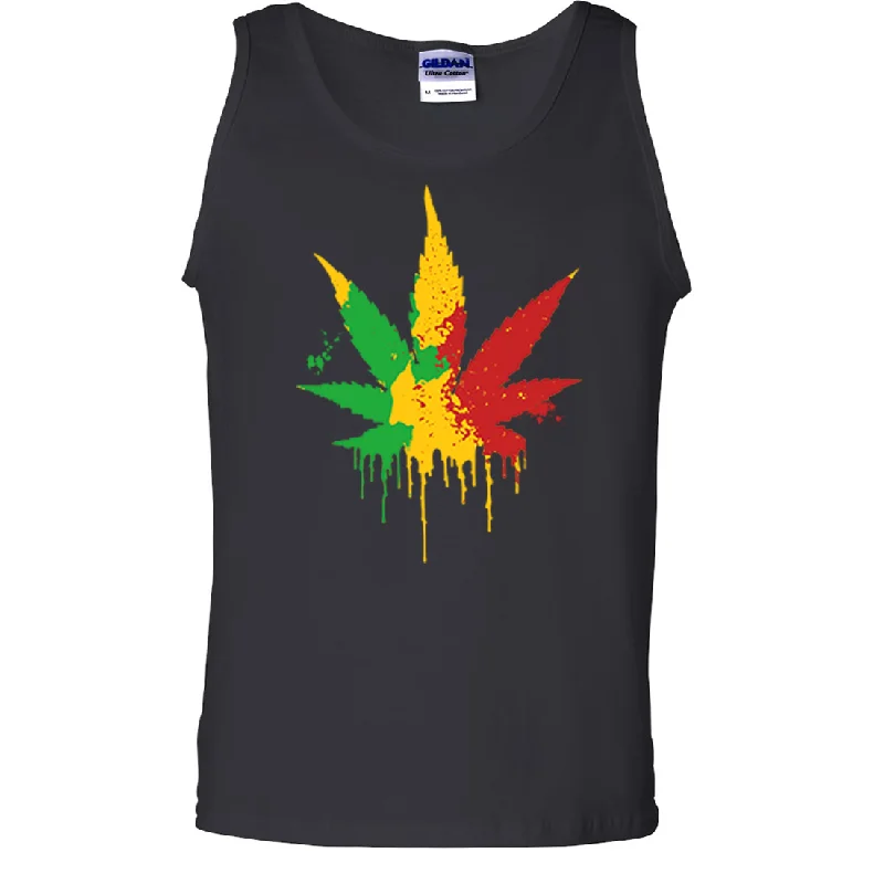 Women's Hooded Sweatshirts with Ribbed LiningRasta Pot Leaf Asst Colors Tank Top