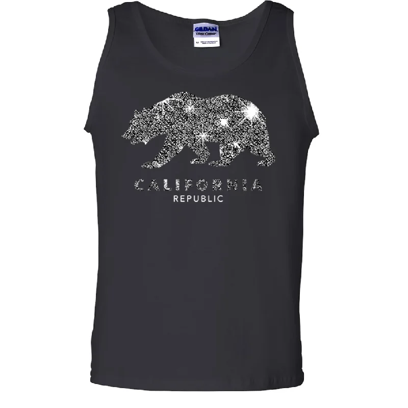 Women's Hooded Sweatshirts with Spandex LiningCalifornia Republic Sparkle Asst Colors Tank Top