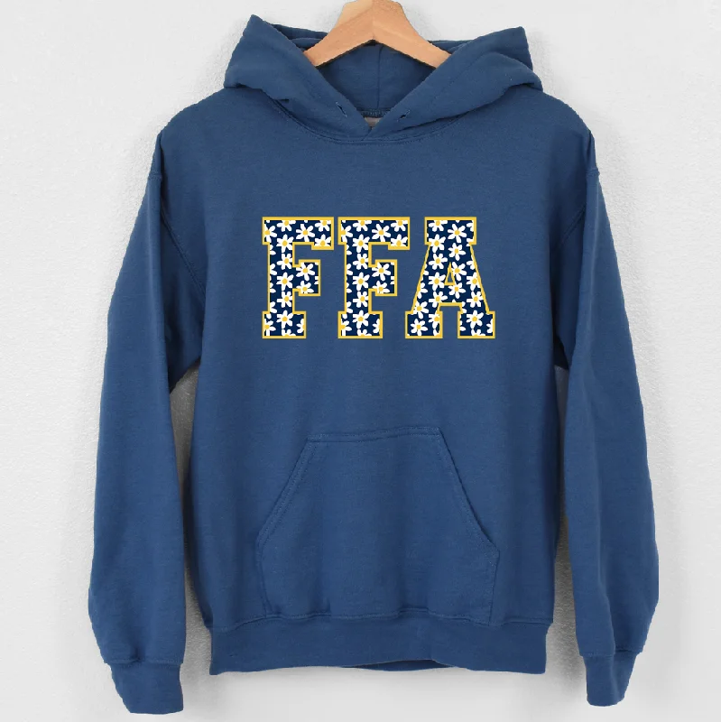 Women's Hooded Sweatshirts with Gradient LiningFFA Navy Daisy Hoodie (S-3XL) Unisex - Multiple Colors!