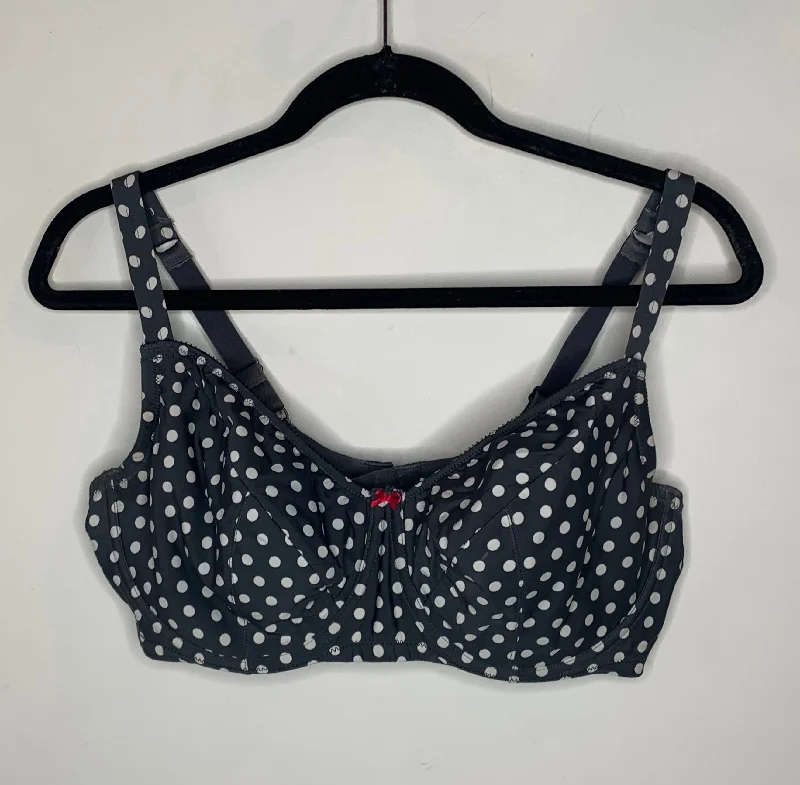 padded balconette braBlack and White Unlined Polka Dot Bra