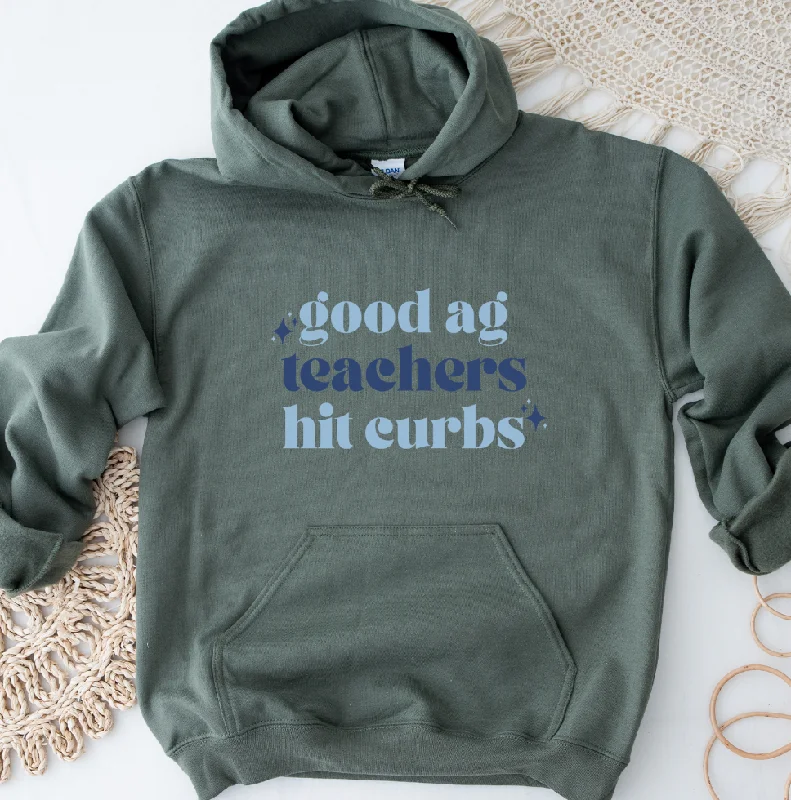 Women's Hooded Sweatshirts with Tweed LiningGood Ag Teachers Hit Curbs Blue Hoodie (S-3XL) Unisex - Multiple Colors!