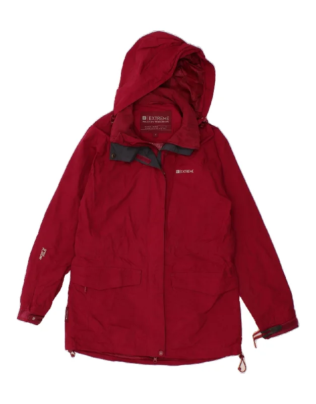 Women's Coats with Fur TrimmedMOUNTAIN WAREHOUSE Womens Hooded Rain Jacket UK 10 Small  Red Nylon