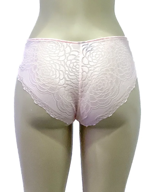 stretch lace panties with a high-leg cut for a flirty appealMarla Hipster- Pale Pink