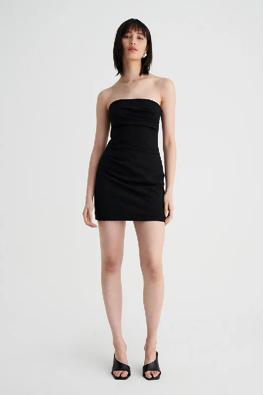 Women's Boat-Neck DressesStella Strapless Mini Dress - Black