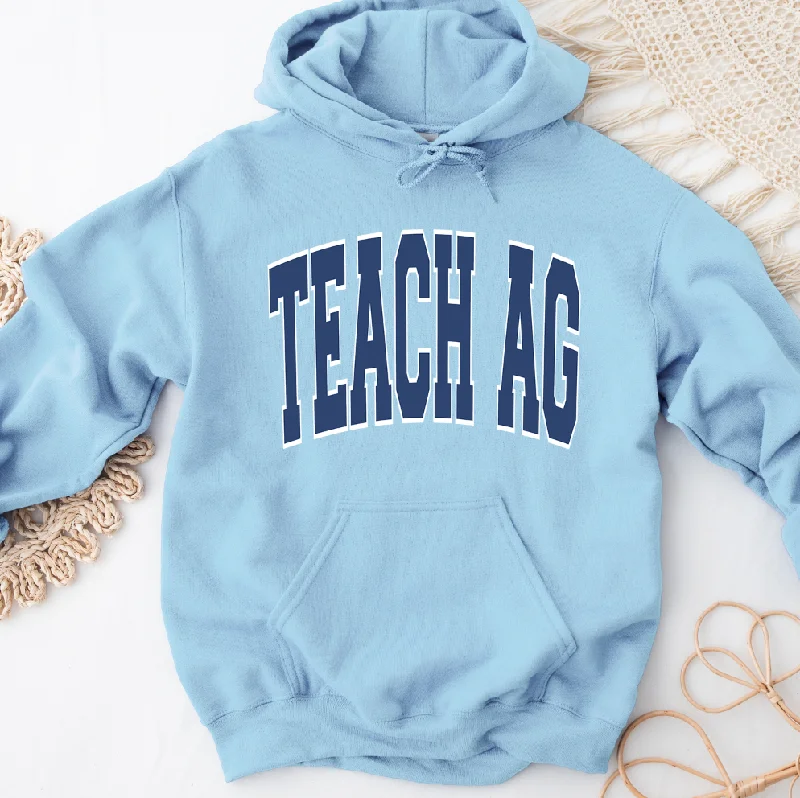 Women's Hooded Sweatshirts with Camouflage LiningBig Varsity Teach Ag Blue Hoodie (S-3XL) Unisex - Multiple Colors!