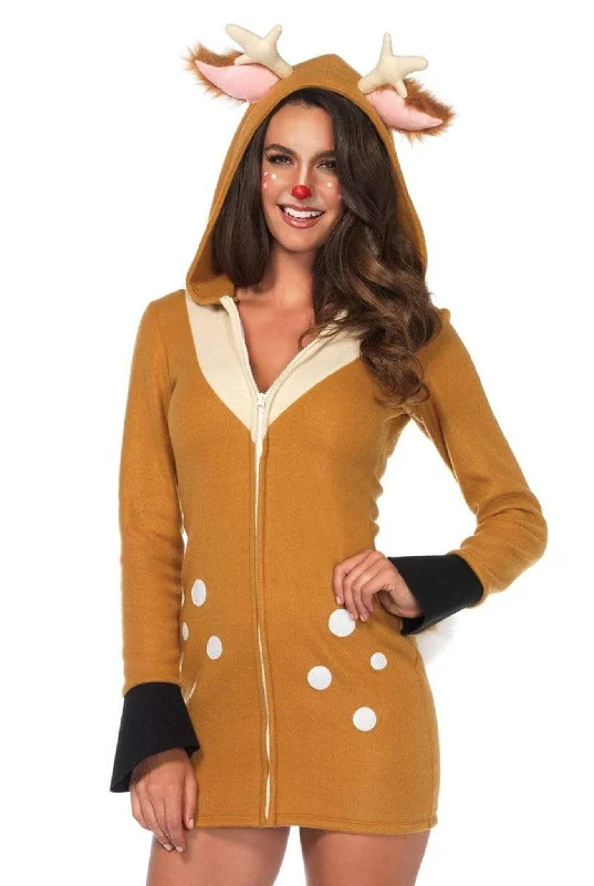 women's pajamas with an adjustable necklineCozy Fawn Costume