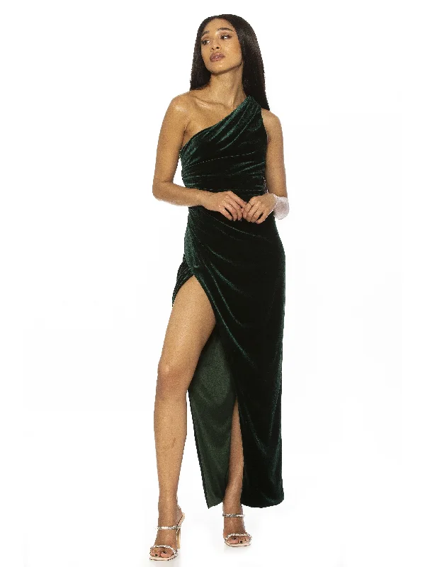 Women's Bell-Sleeve DressesAlessi Velvet Maxi Gown