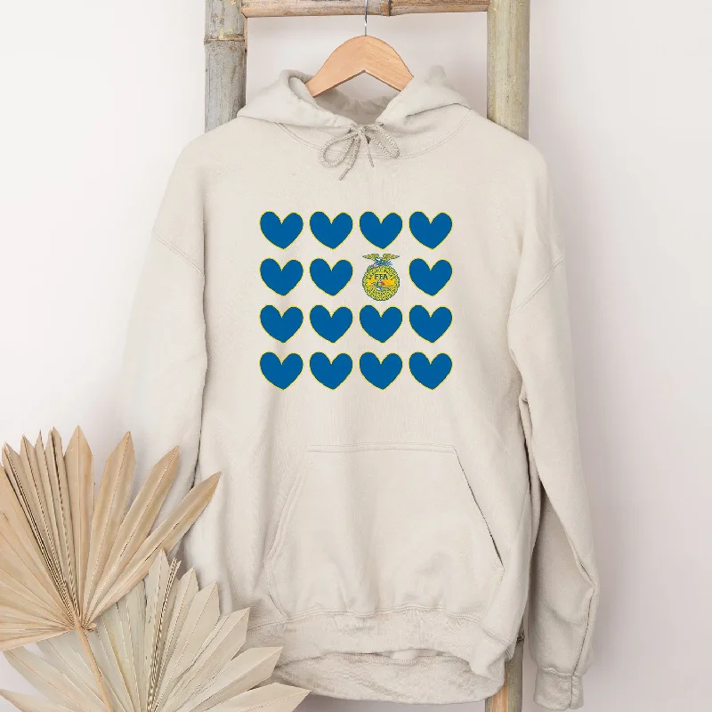 Women's Hooded PulloversFFA Emblem Multiple Hearts Hoodie (S-3XL) Unisex - Multiple Colors!