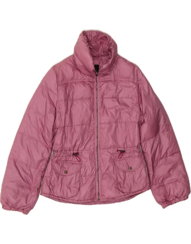 Women's Coats with Fur Trimmed ZipperMAX MARA Womens Padded Jacket UK 10 Small Pink Polyamide