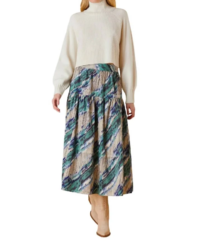 Women's Striped SkirtsQuinn Midi Skirt In Banding