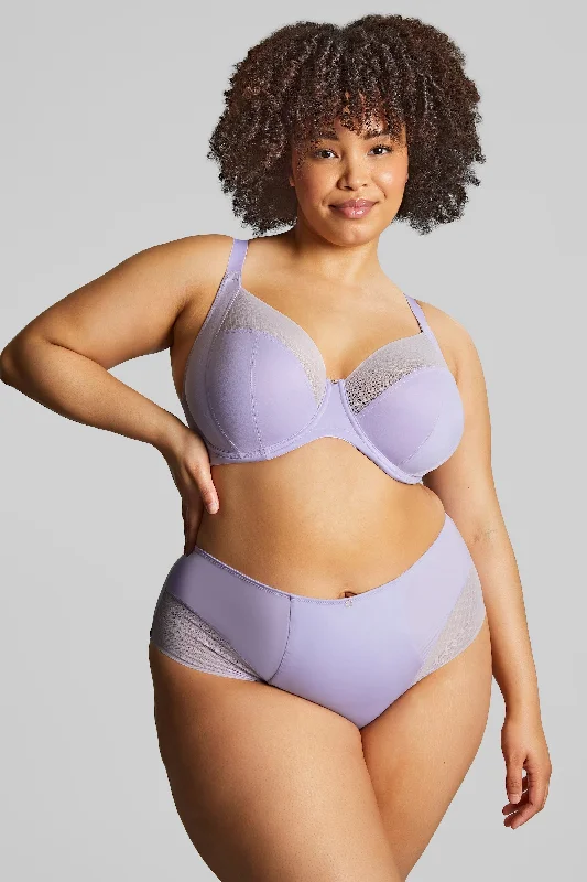 plus-size sports bra with mesh panelsBliss Full Cup Bra - Lilac