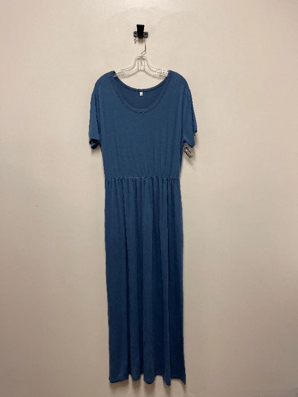 Women's Sweetheart-Neck DressesBlue Dress Casual Maxi Clothes Mentor, Size 2x