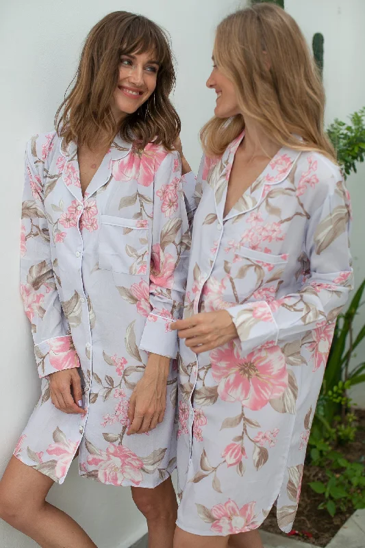 women's pajamas for those who love to indulgePeonies Mist Sleepshirt