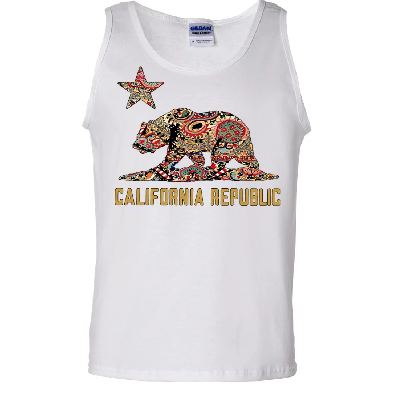 Women's Hooded Sweatshirts with Bamboo LiningCalifornia Republic Paisley Asst Colors Tank Top