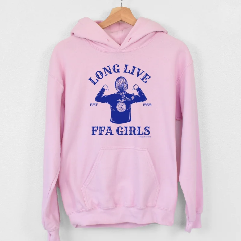 Women's Hooded Sweatshirts with Side PocketsLong Live FFA Girls Hoodie (S-3XL) Unisex - Multiple Colors!