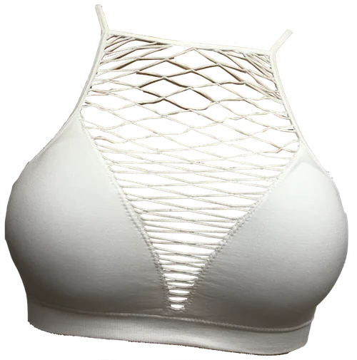 plus-size underwire bra with padded cupsMesh Front Padded Bralette