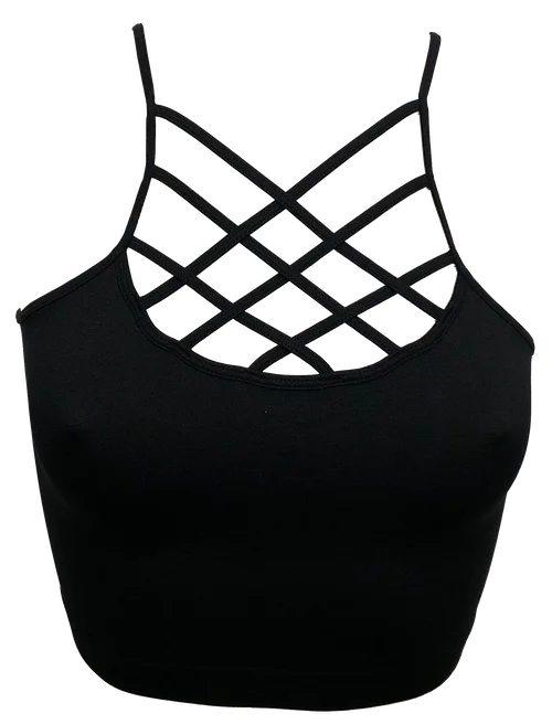 seamless bra with underwire support3-Strap X-Cross Bralette