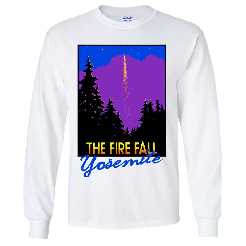 Women's Hooded Sweatshirts with Soft FabricFire Fall Yosemite California Long Sleeve Shirt