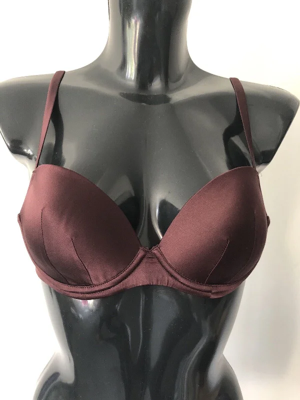 seamless bra for sensitive skinMYLA Bodysilk Padded Plunge Bra - Raisin