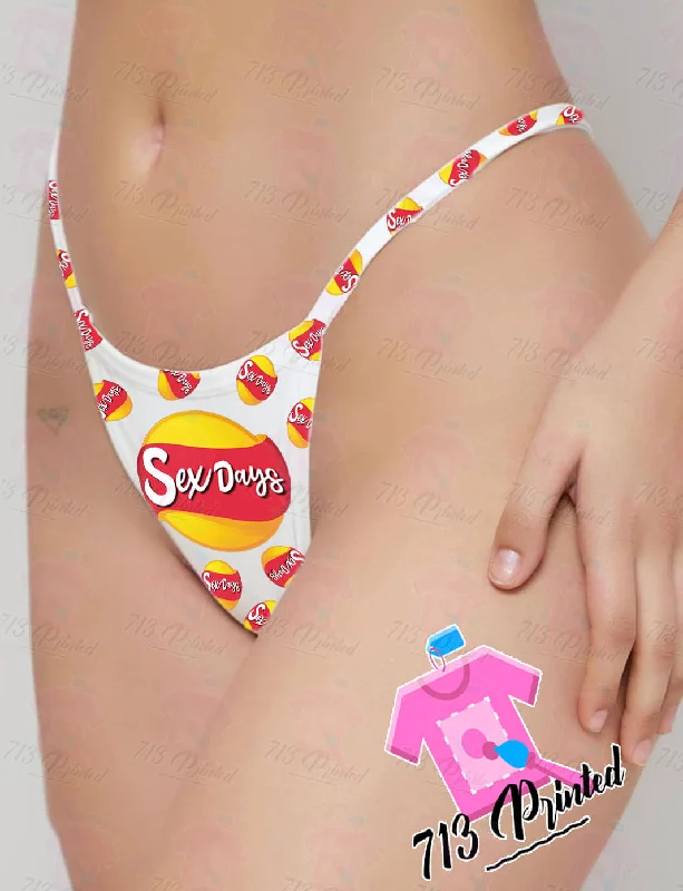 cotton-blend sleepwear underwear for a good night's sleepCustom funny logo Thong Panties   With Your Words Custom Printed Sexy Fun Funny