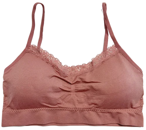 seamless molded bra for smooth undergarmentsLace Tipped Padded Adjustable Bra