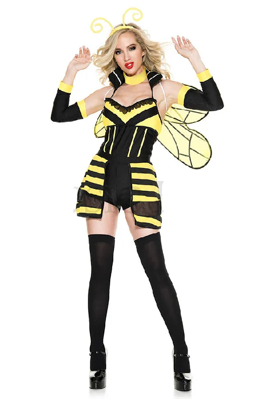 women's pajamas with breathable fabricFive Piece Buzzed Bee Costume