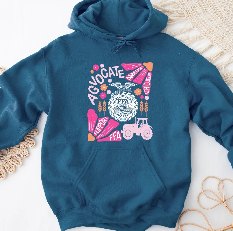 Women's Hooded Sweatshirts with Abstract LiningSupport FFA Floral Hoodie (S-3XL) Unisex - Multiple Colors!