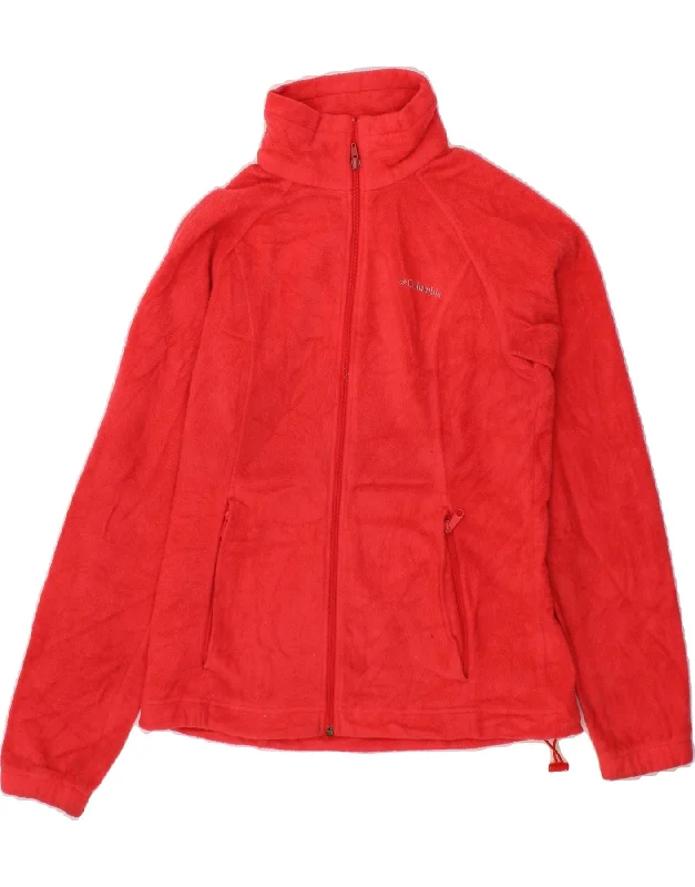 Women's Anorak CoatsCOLUMBIA Womens Fleece Jacket UK 14 Medium Red Polyester