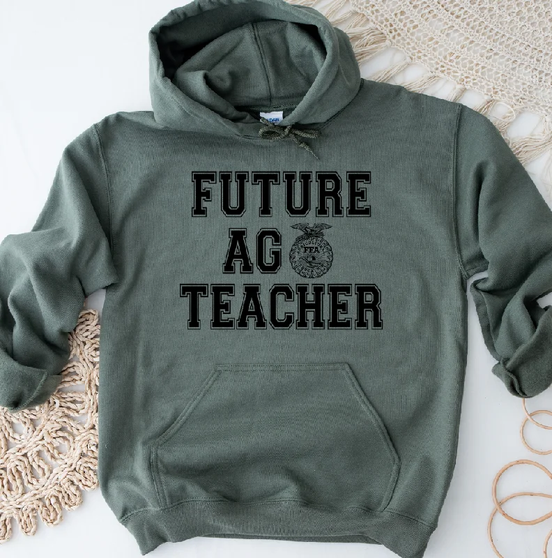 Women's Hooded Sweatshirts with Stretch WaistFuture Ag Teacher Emblem Hoodie (S-3XL) Unisex - Multiple Colors!