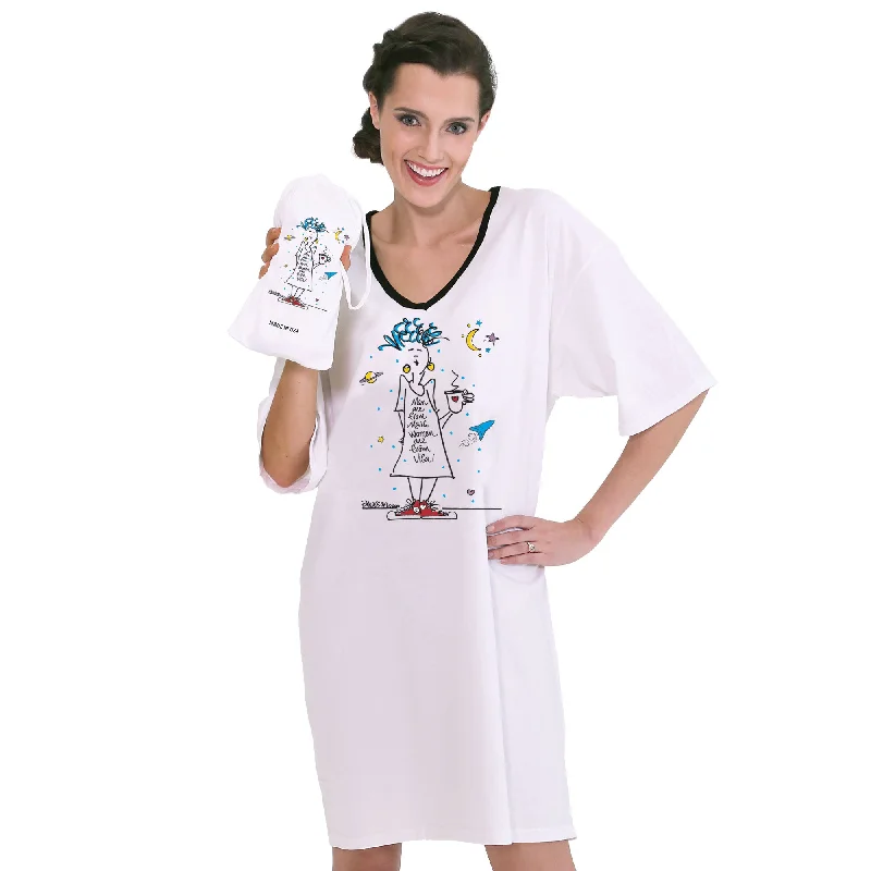 women's pajamas with a relaxed, casual vibeMen Are From Mars, Women Are From Visa!  Nightshirt in a Bag