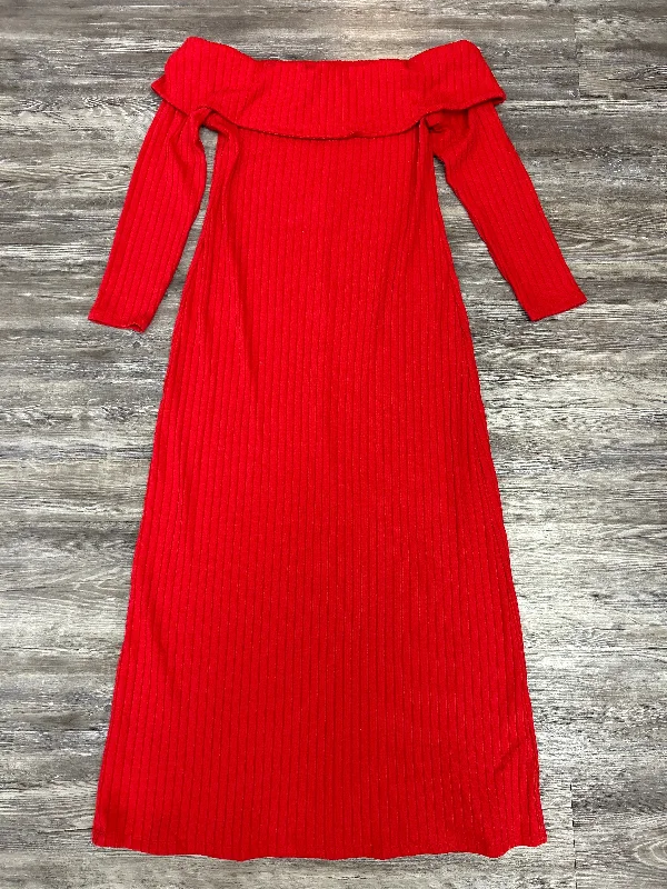 Women's High Collar DressesDress Casual Maxi By Old Navy In Red, Size: L