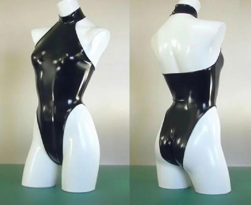 open-bust waist trainer for tops and dressesHigh Sit Latex Bodysuit