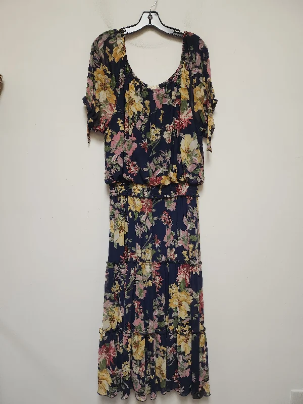 Women's Low-Neck DressesFloral Print Dress Casual Maxi Clothes Mentor, Size 2x