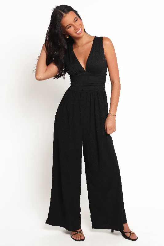 Women's Jumpsuits with Rounded HemAdoeete Jumpsuit - Black