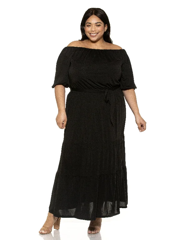 Women's Rounded Collar DressesHarlow Maxi Dress - Plus Size