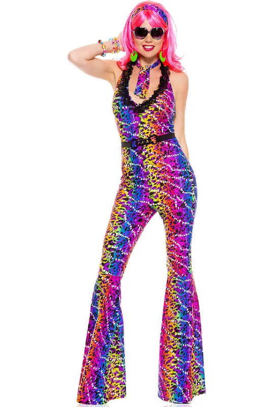 women's short sleeve pajama setsFour Pieces 70’S Diva Costume Set