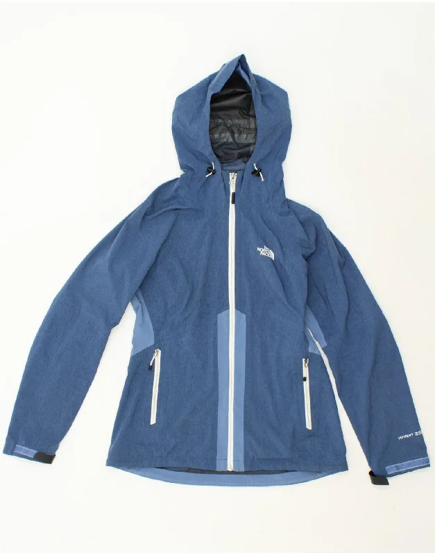 Women's Coats with Fur Trimmed BeltTHE NORTH FACE Womens Hooded Rain Jacket UK 14 Medium Blue Polyester