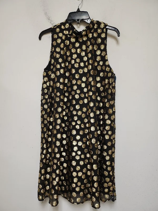 Women's Wide Collar DressesDress Party Short By Robbie Bee In Black & Gold, Size: M