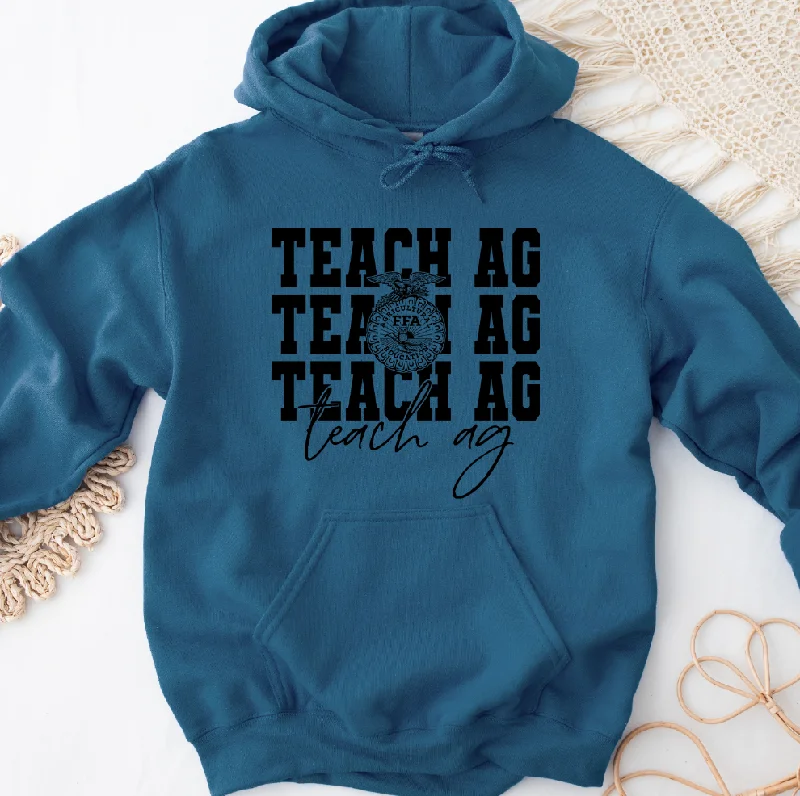 Women's Hooded Sweatshirts with Bamboo LiningTeach AG Emblem Hoodie (S-3XL) Unisex - Multiple Colors!